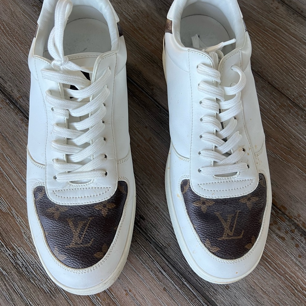 Louis Vuitton White and Brown Men's Sneakers